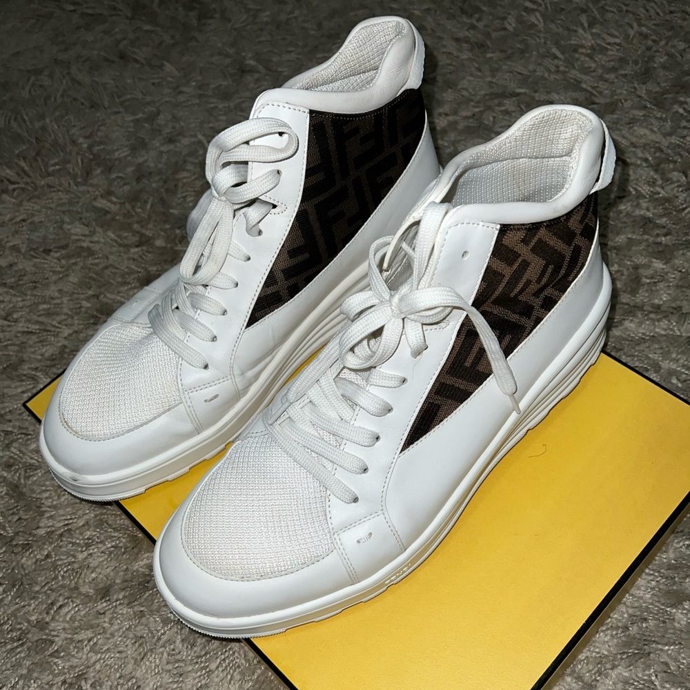 One pair gently used Fendi sneakers (Size us10 mens)
